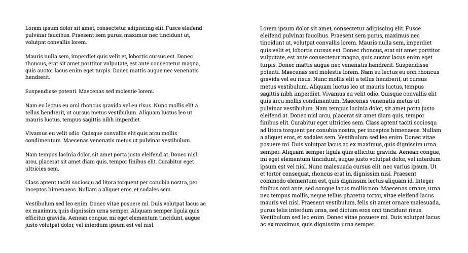 paragraphs vs no paragraphs
