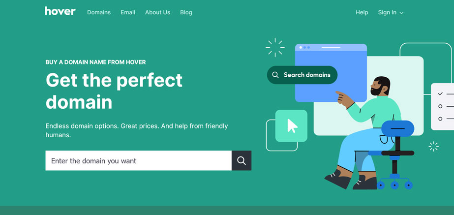 buy a domain on hover to build your website