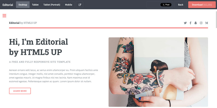 free html templates at html5 up