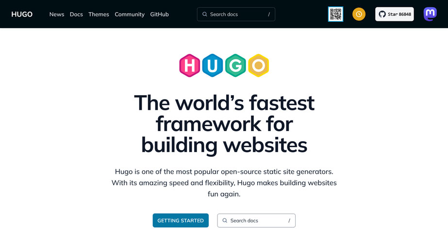 hugo is a static site generate you can build a website with