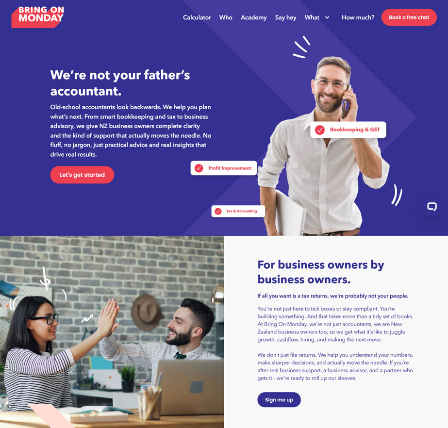 simple business brochure website example