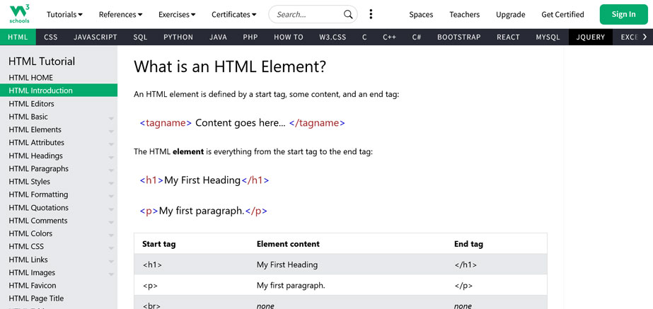 w3schools helps you learn html to build your website