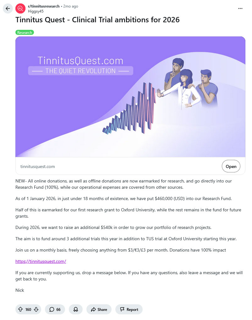 tinnitus quest community interaction